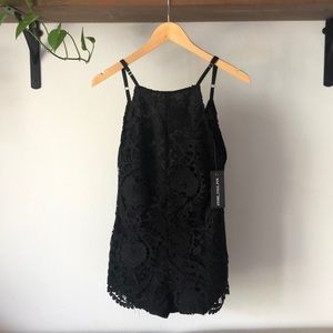Stone Cold Fox Black lace romper
